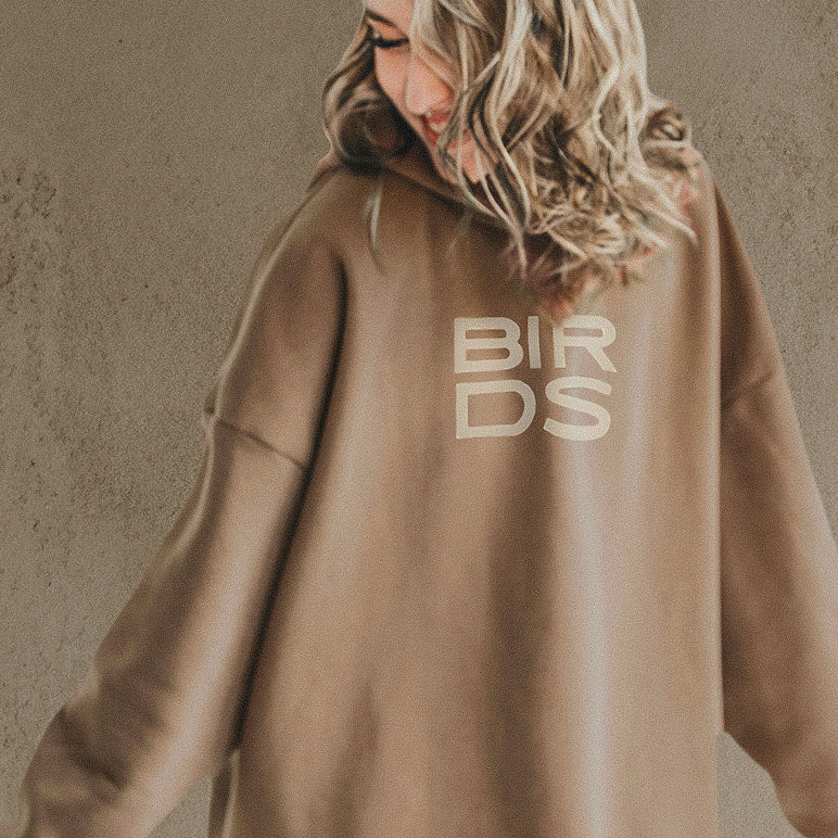 Birds Tonal Graphic Hoodie