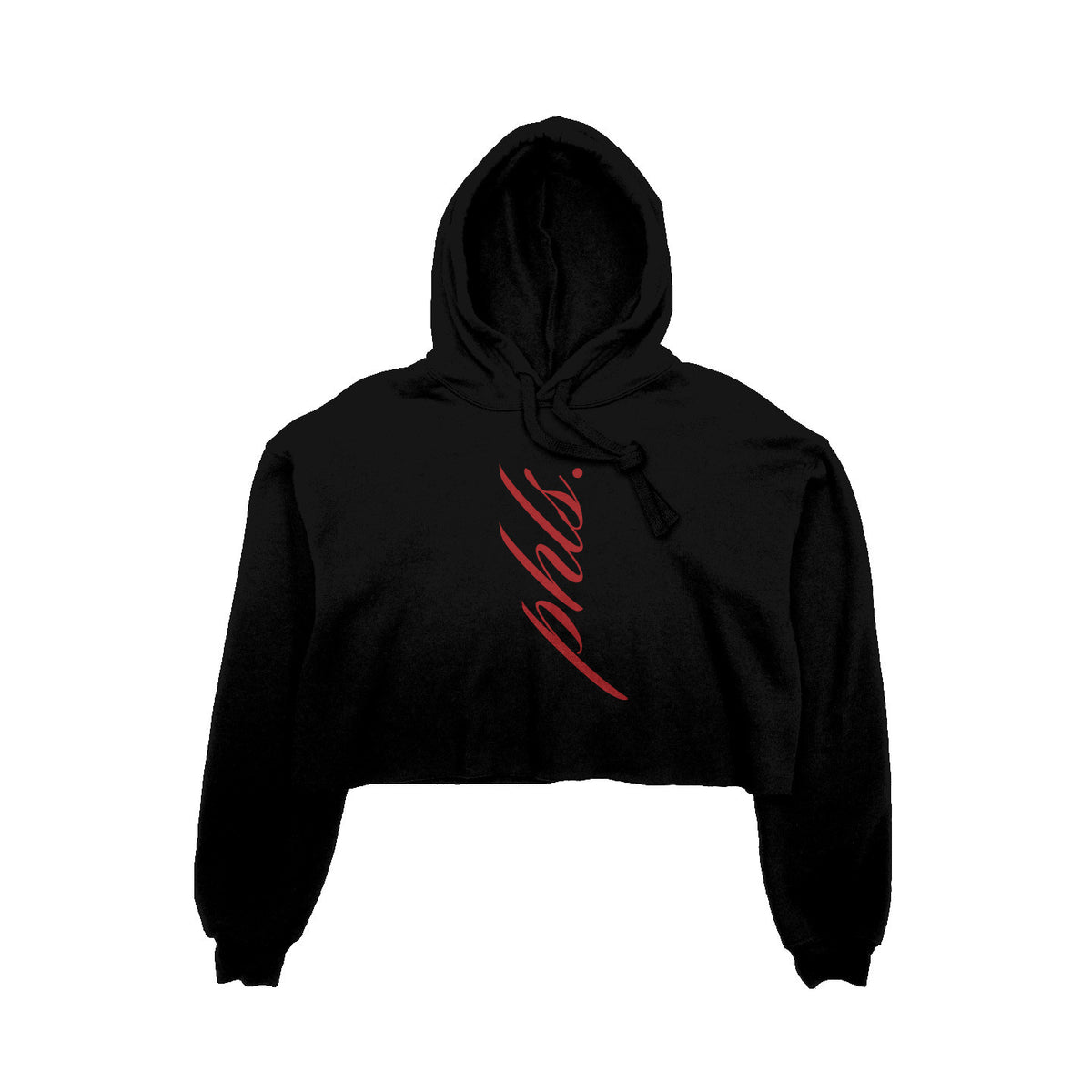 PHLS Cropped Script Hoodie