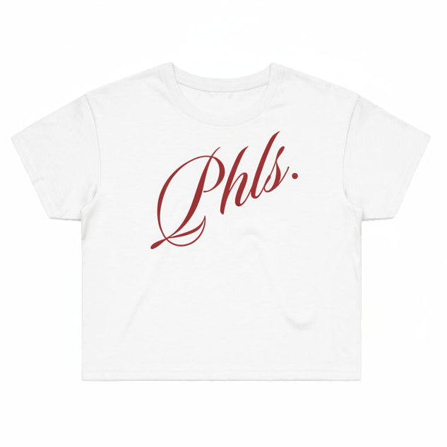 PHLS Script Cropped Tee