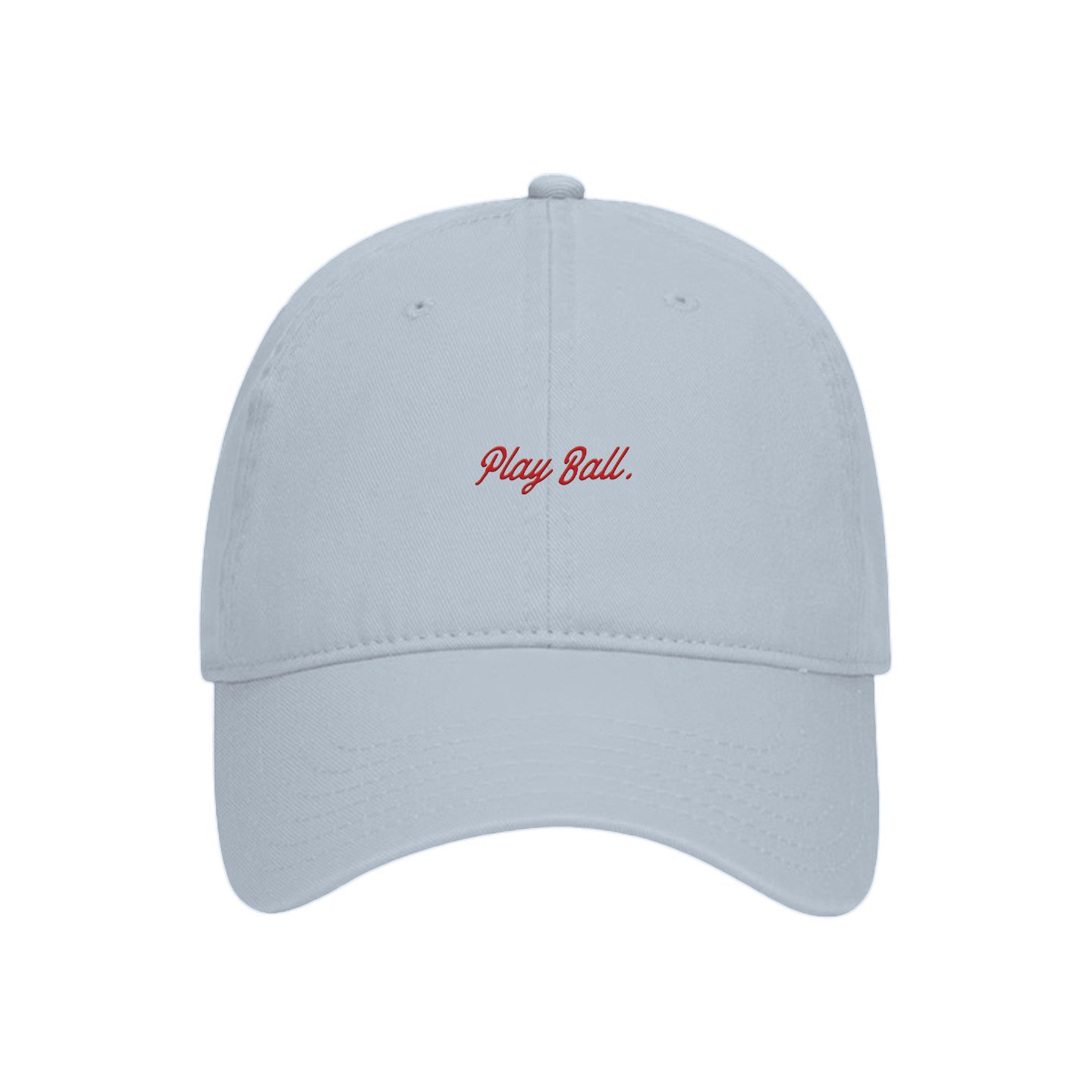 Play Ball Red Embroidery Baseball Dad Hat