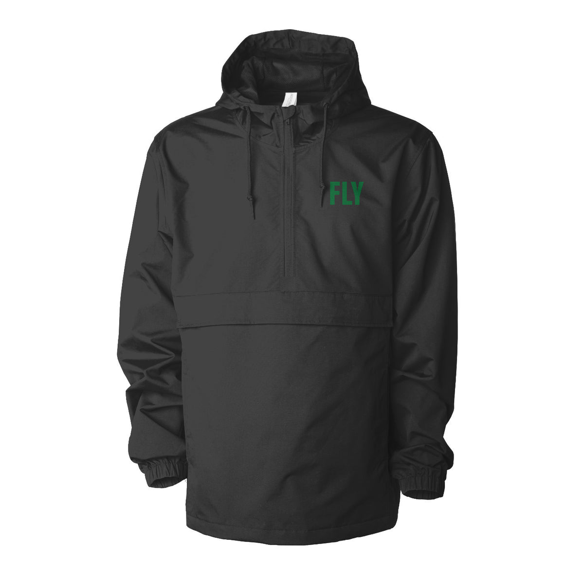 Embroidered Fly Water Resistant Anorak Jacket