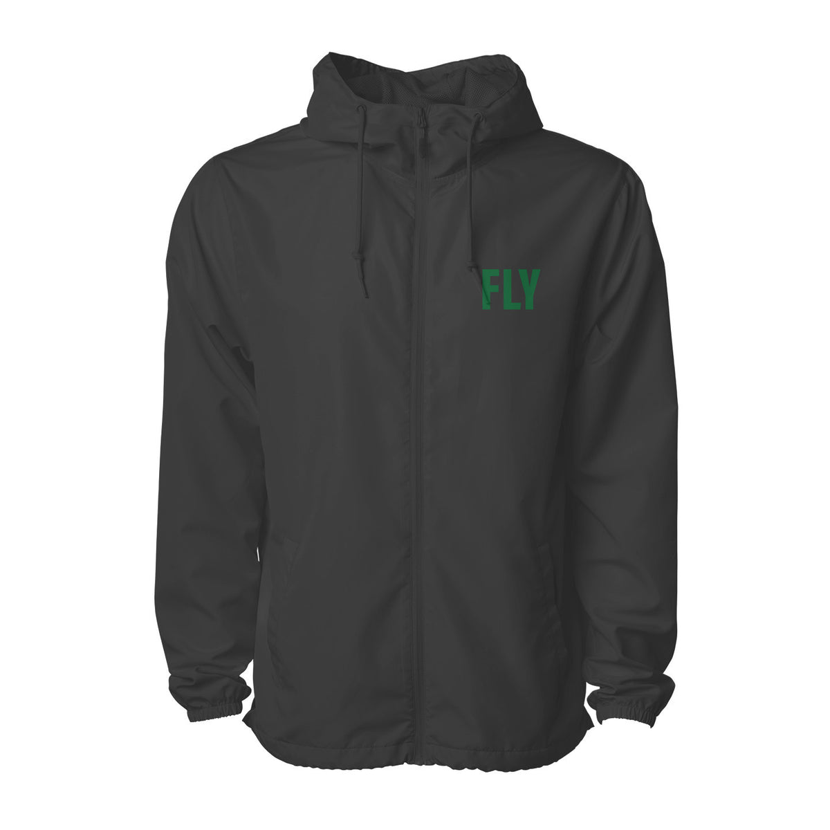 Embroidered Fly Water Resistant Lightweight Windbreaker