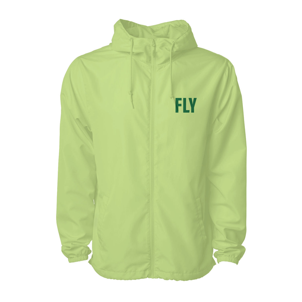Embroidered Fly Water Resistant Lightweight Windbreaker