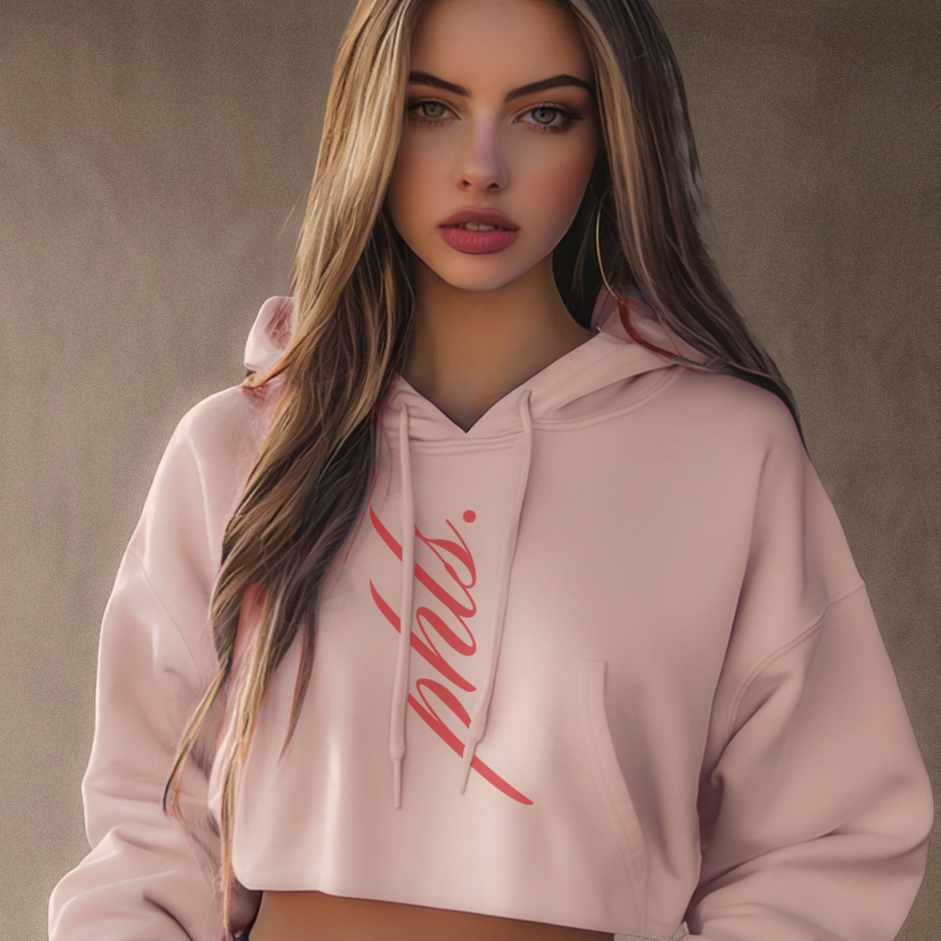 PHLS Cropped Script Hoodie