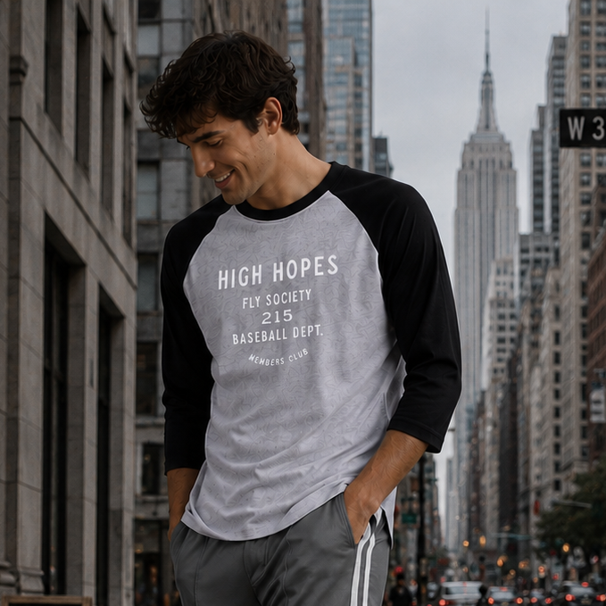High Hopes Graphic Raglan – Light Grey