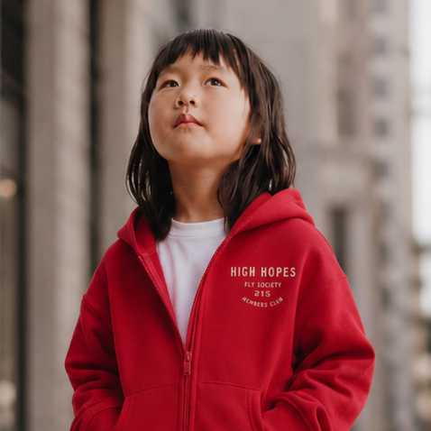 Toddler High Hopes Graphic Zip Hoodie