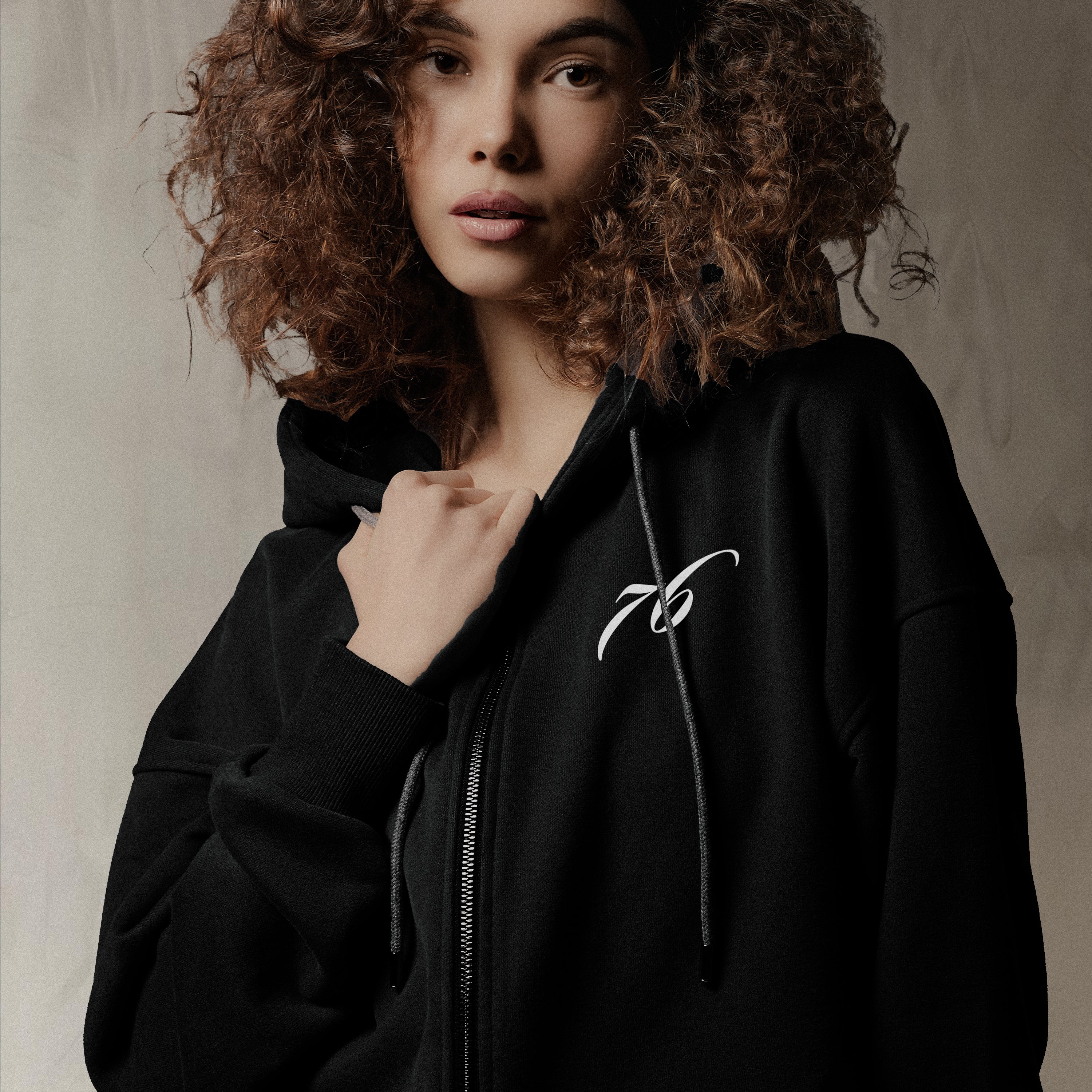 76 Script Zip Hoodie