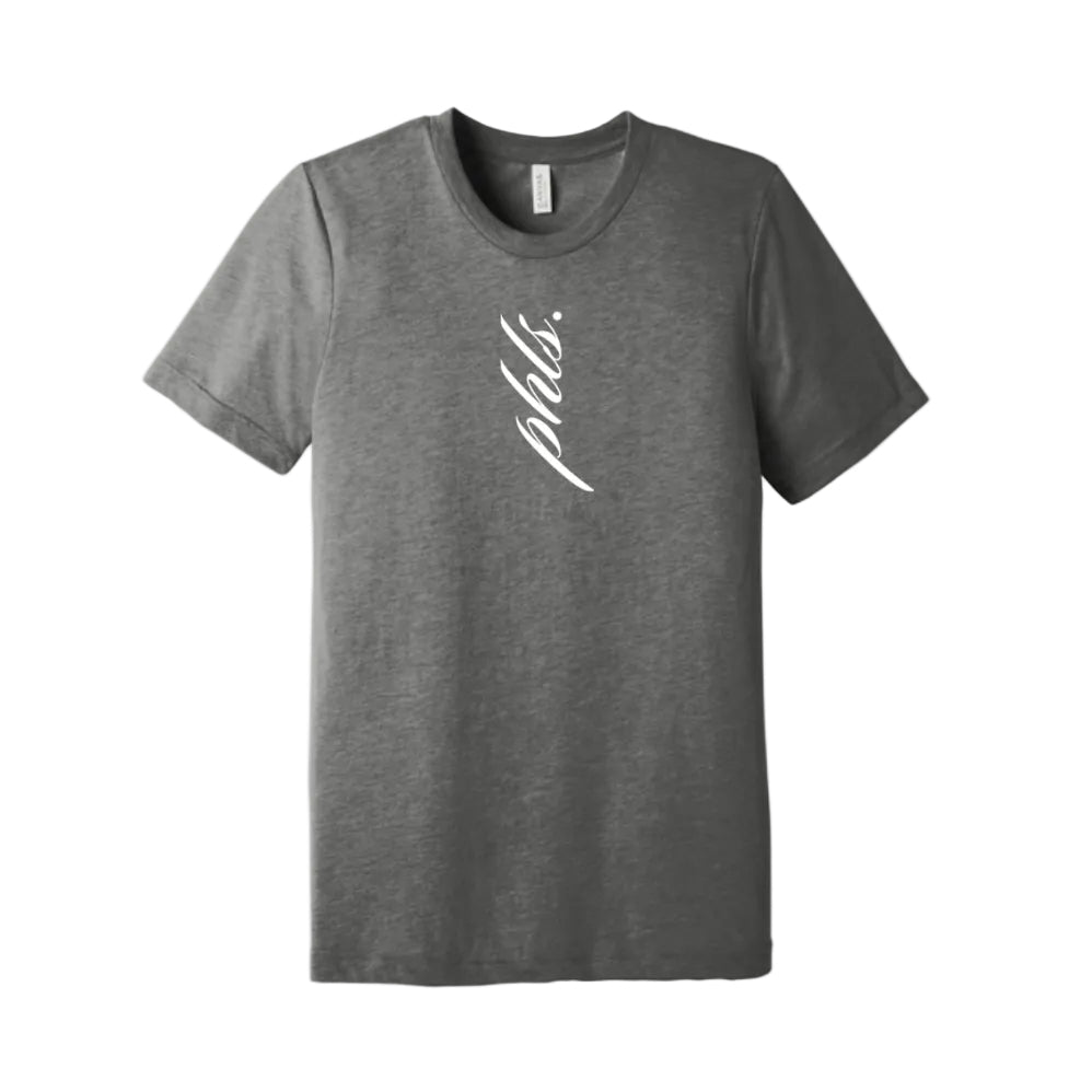 Fly Society 215 PHLS vertical script tee, alternate view.