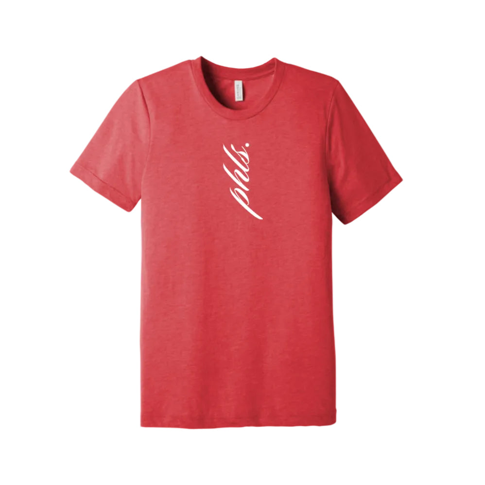 Fly Society 215 PHLS vertical script tee in garment-dyed cotton with a distressed graphic.