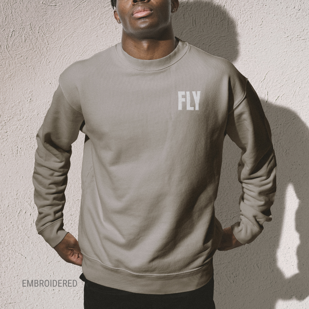 Fly Embroidered Core Crew