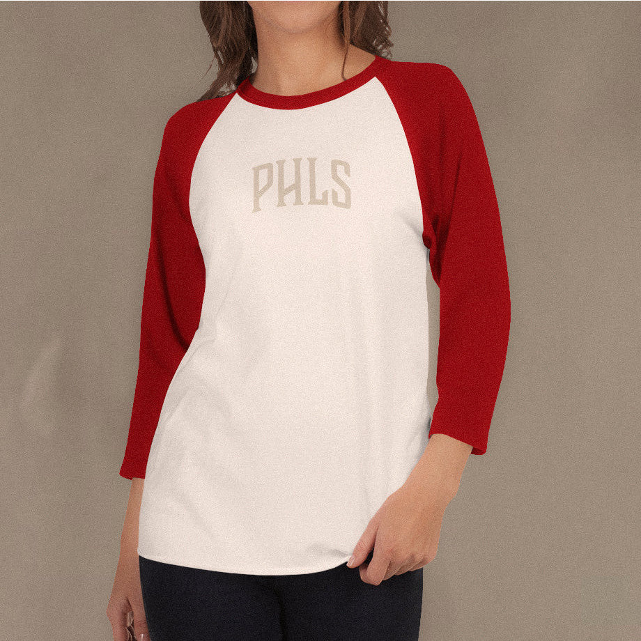 PHLS Fitted Red Raglan Tee