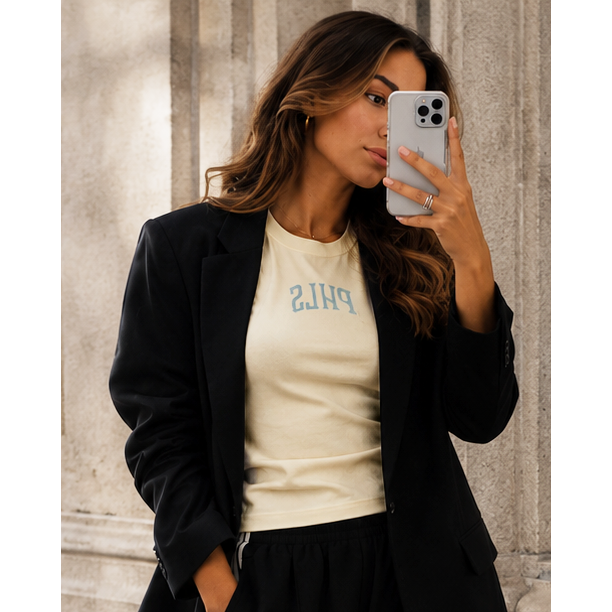 PHLS Arc Slim Tee – Lt. Blue Print