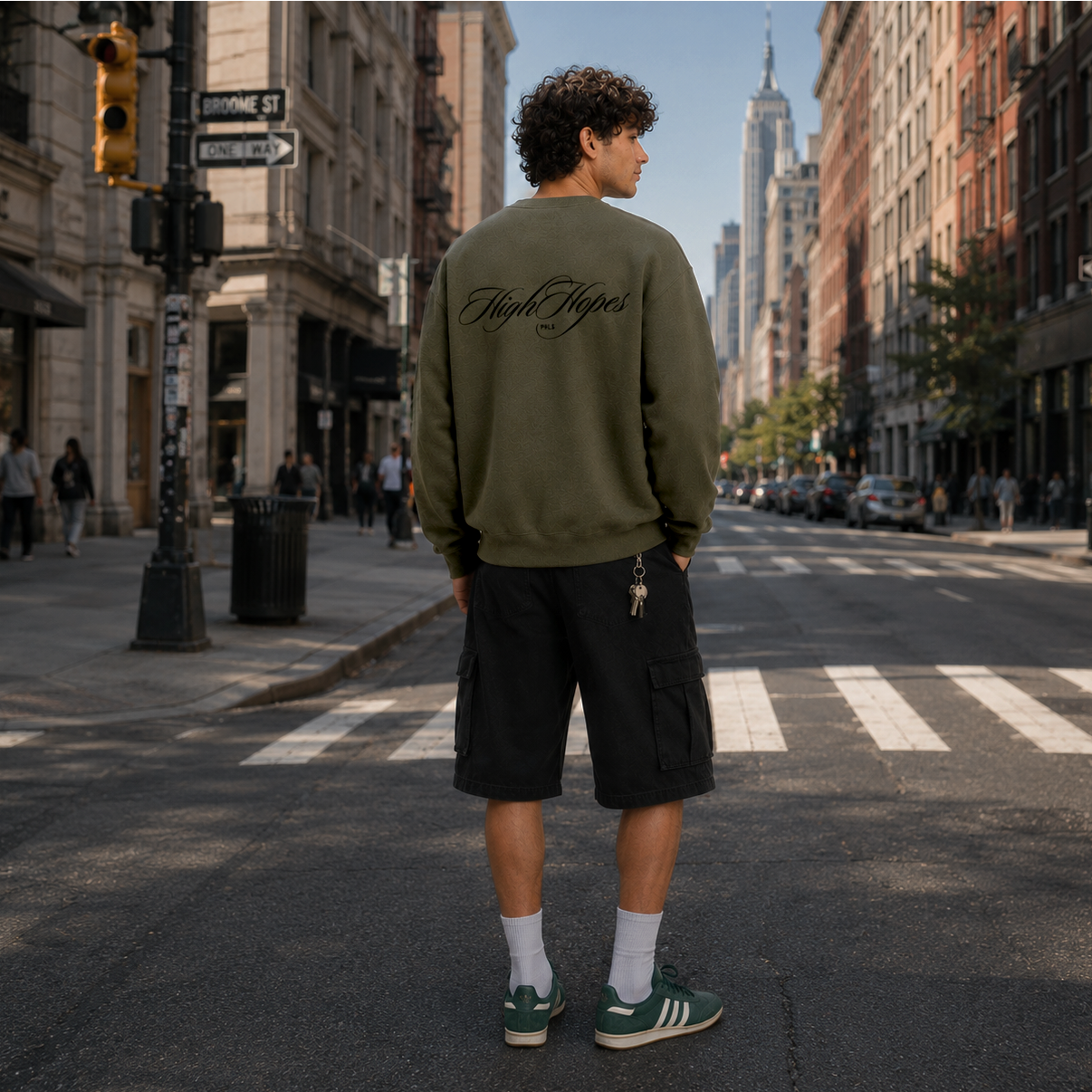 High Hopes PHLS Embroidered Script Crewneck