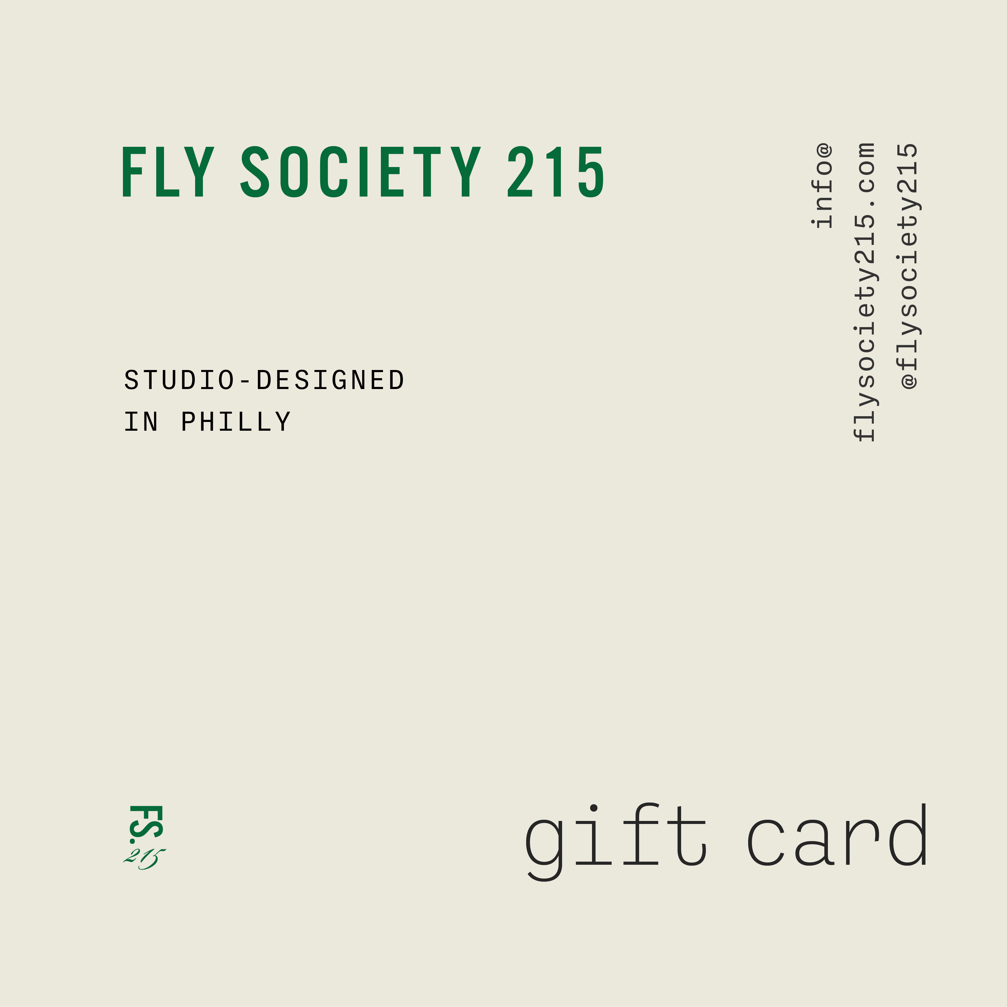 Fly Society 215 Gift Card