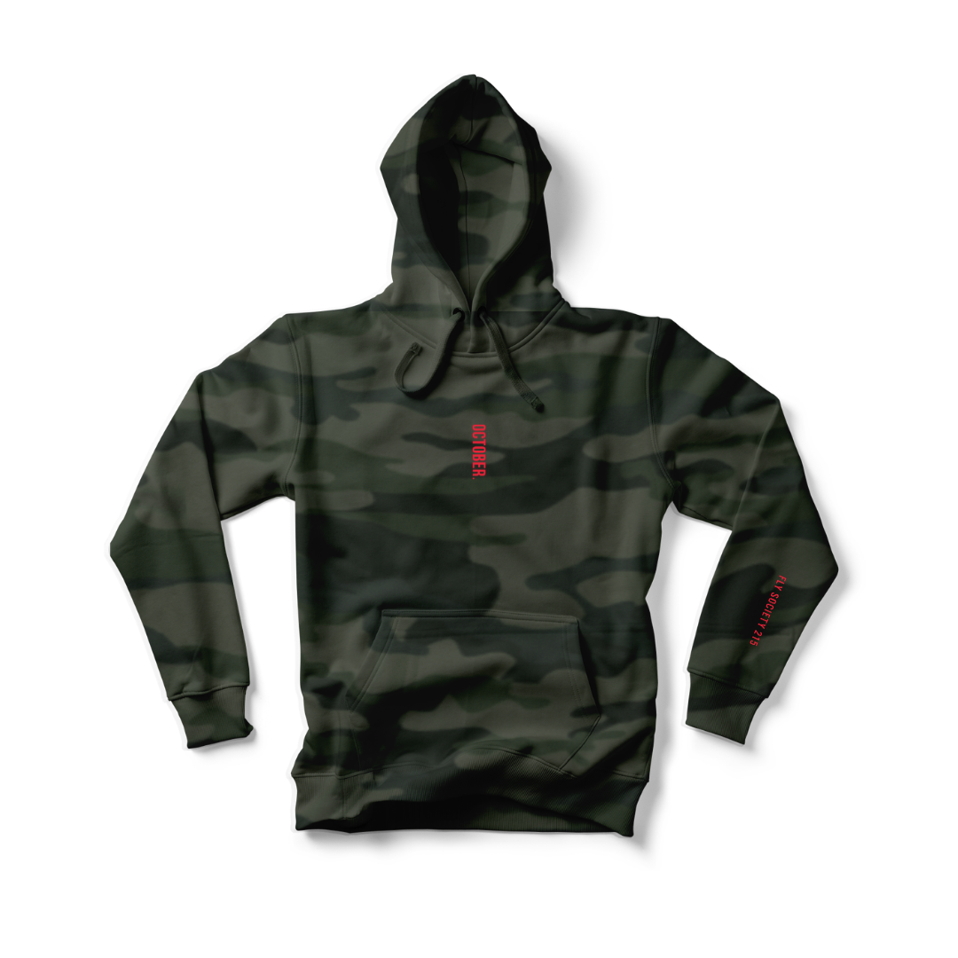 October heavyweight pullover hoodie Philadelphia baseball red embroidery