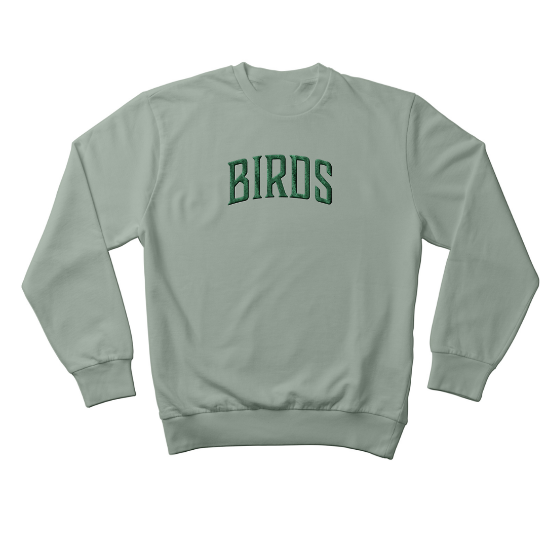 Fly Society 215 Birds heavyweight crewneck with raised faux-chenille patches.