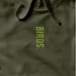 Birds Vertical Hoodie Army Green