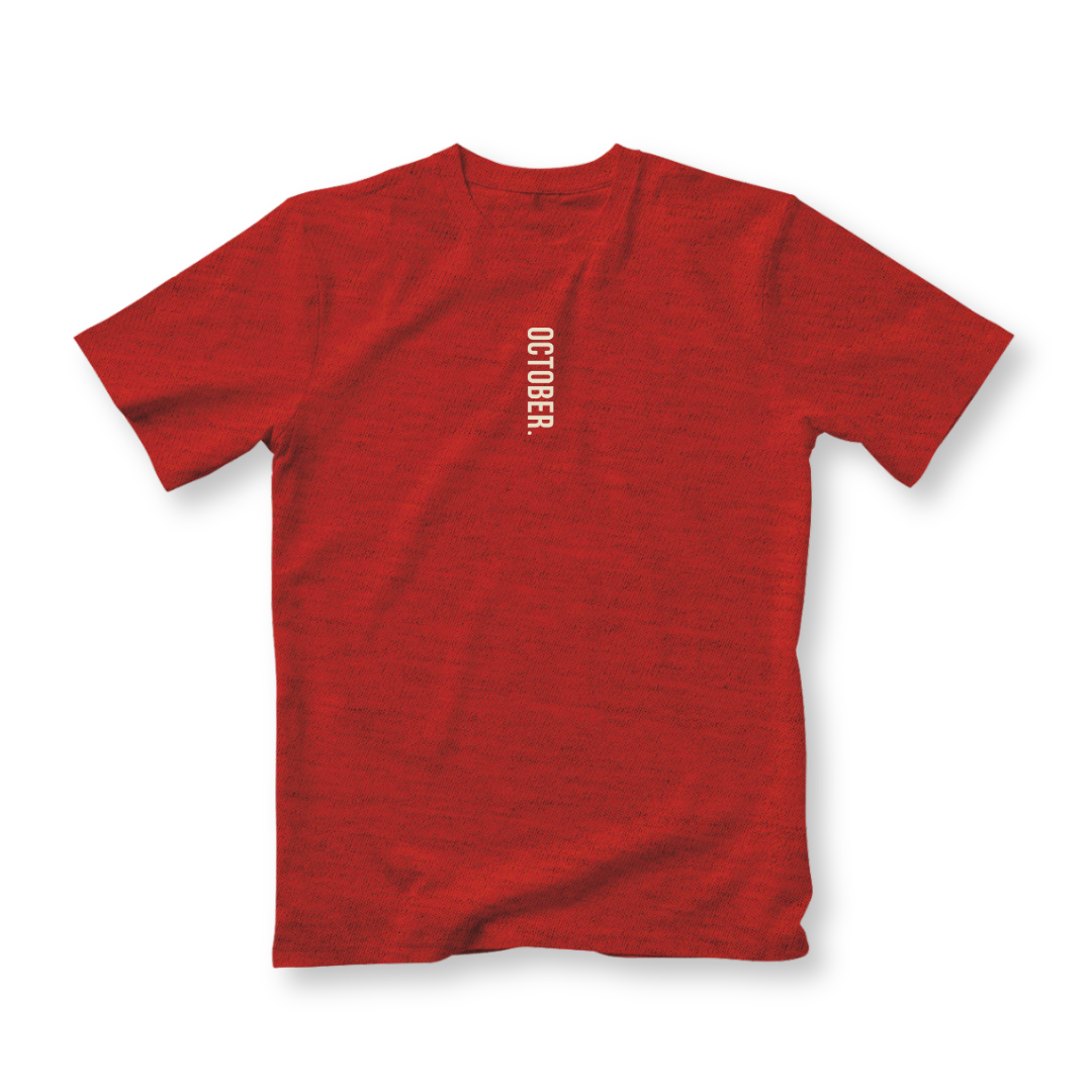 Bone Print Red Triblend Tee