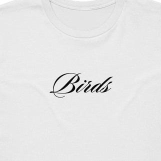 Birds Script Tee – Black/White