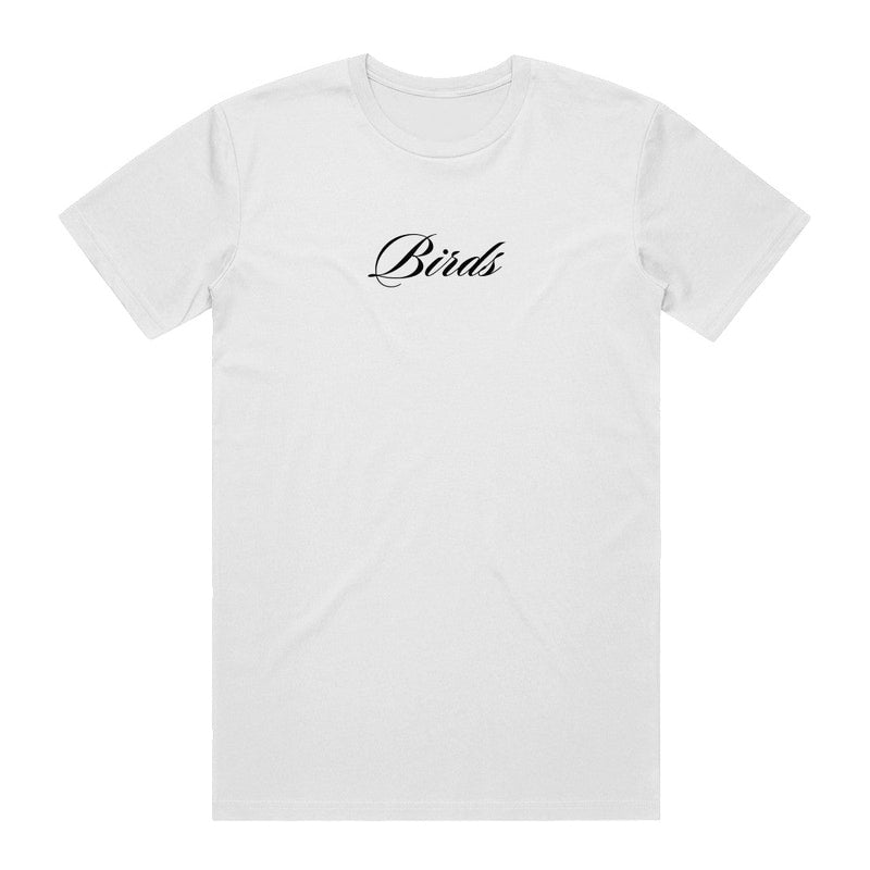 Birds Script Tee – Black/White