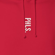 PHLS Vertical Embroidered Hoodie Red