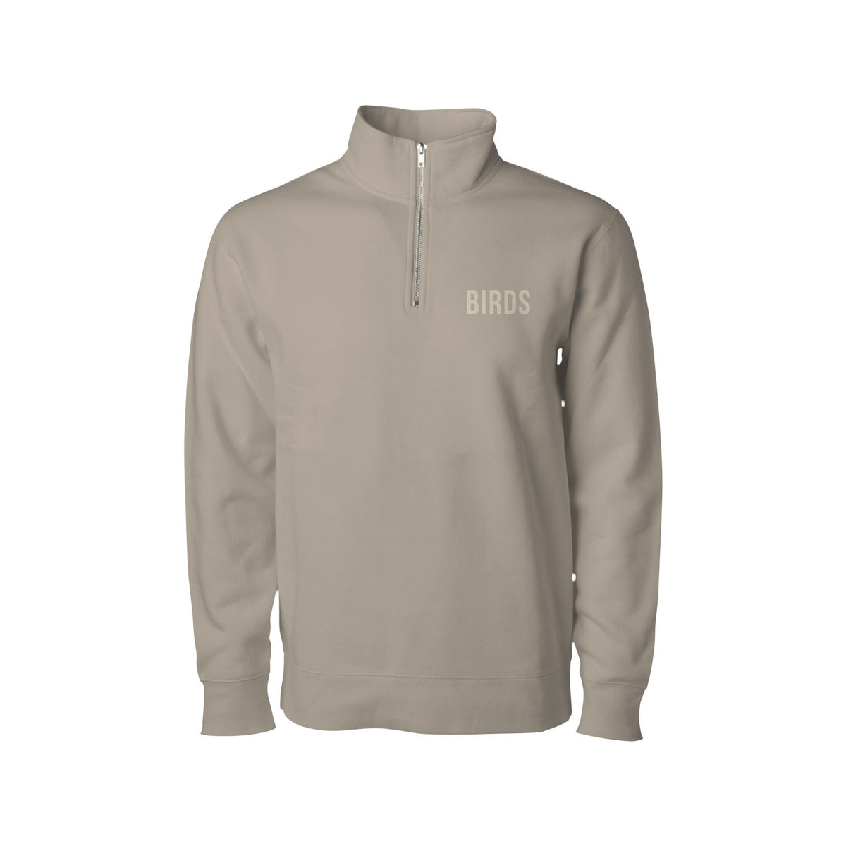 Birds Embroidered Quarter Zip