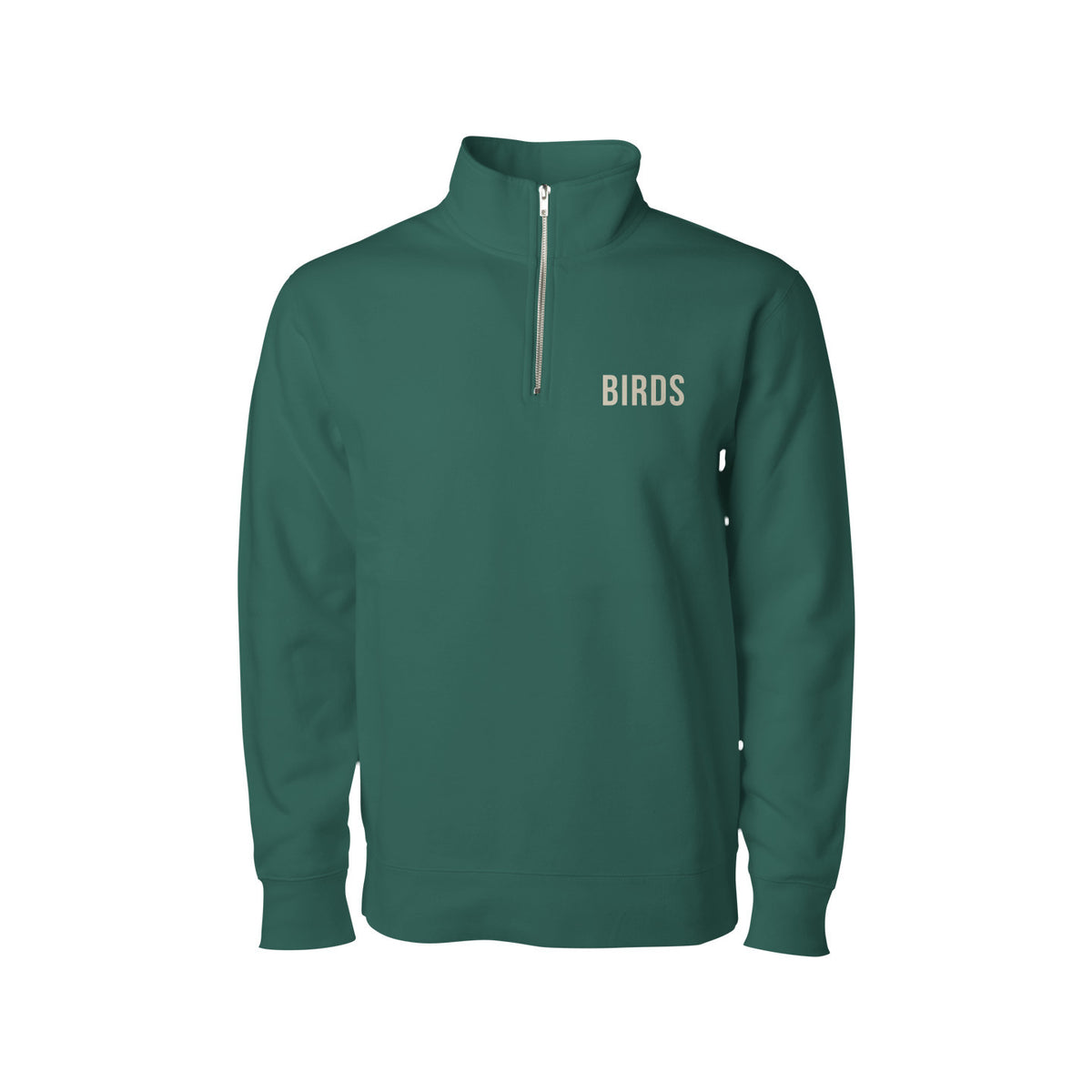 Birds Embroidered Quarter Zip