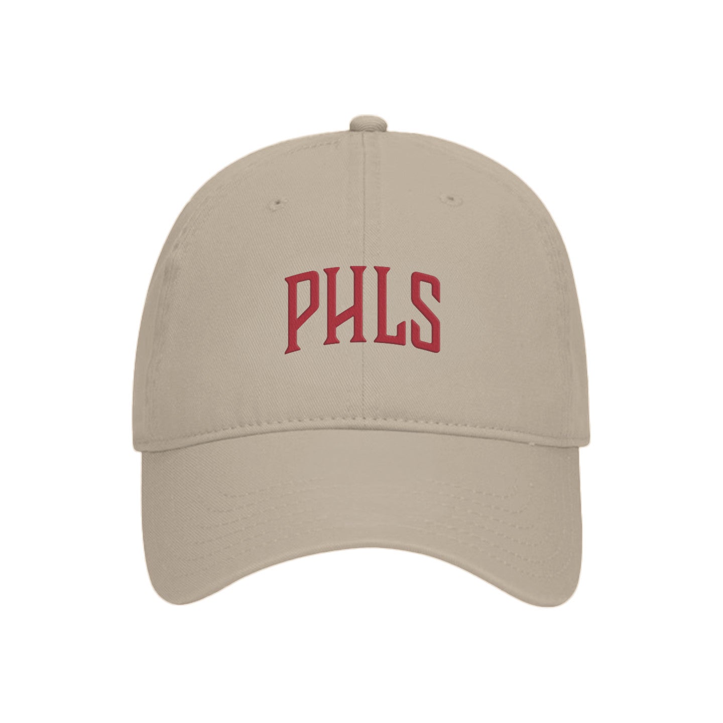 Phls Red Arc Embroidered Baseball Dad Hat