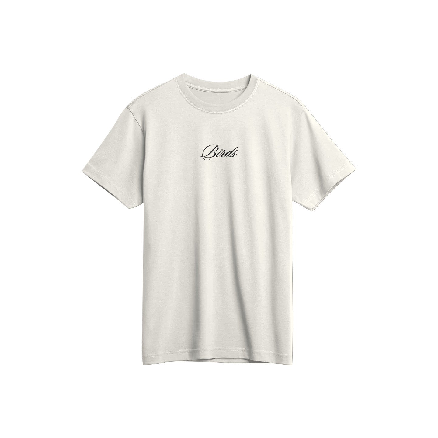 Fly Society 215 Birds script Supima cotton tee.