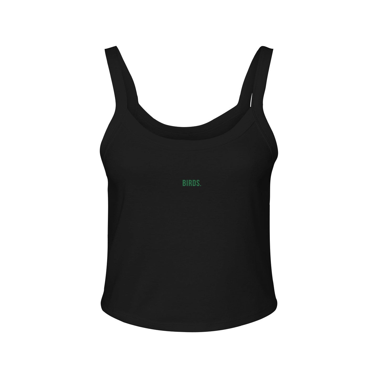 Fly Society 215 Birds embroidered micro-rib spaghetti strap tank.