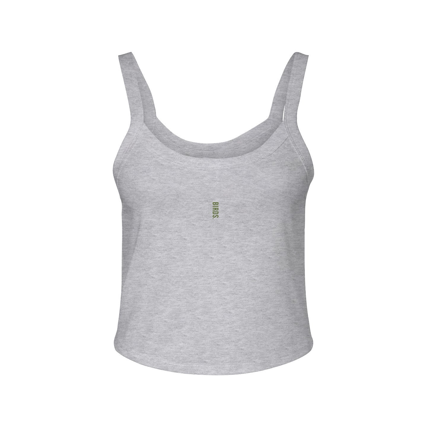 Fly Society 215 Birds vertical embroidered micro-rib spaghetti strap tank.
