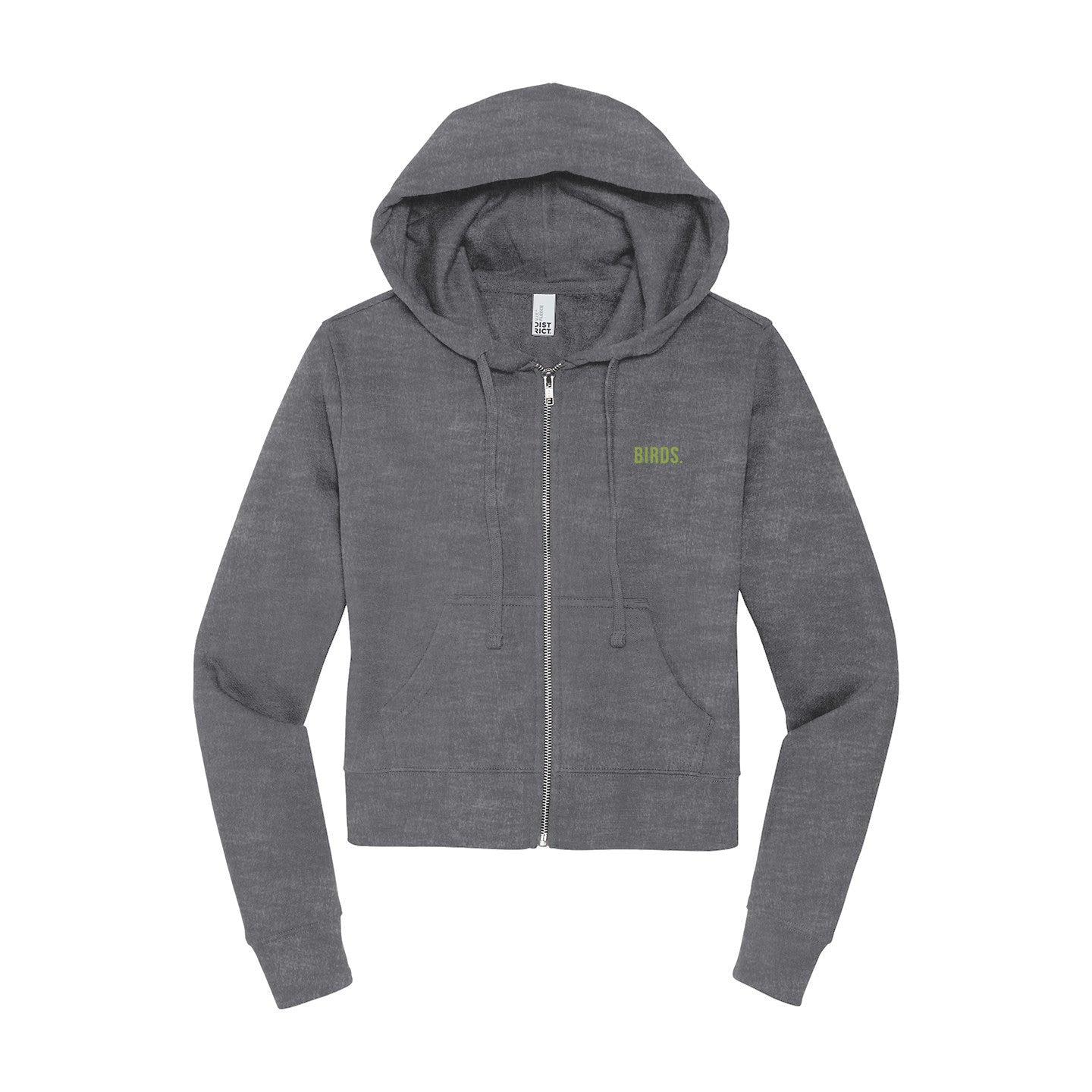 Fly Society 215 women's cropped zip hoodie with lime embroidery.
