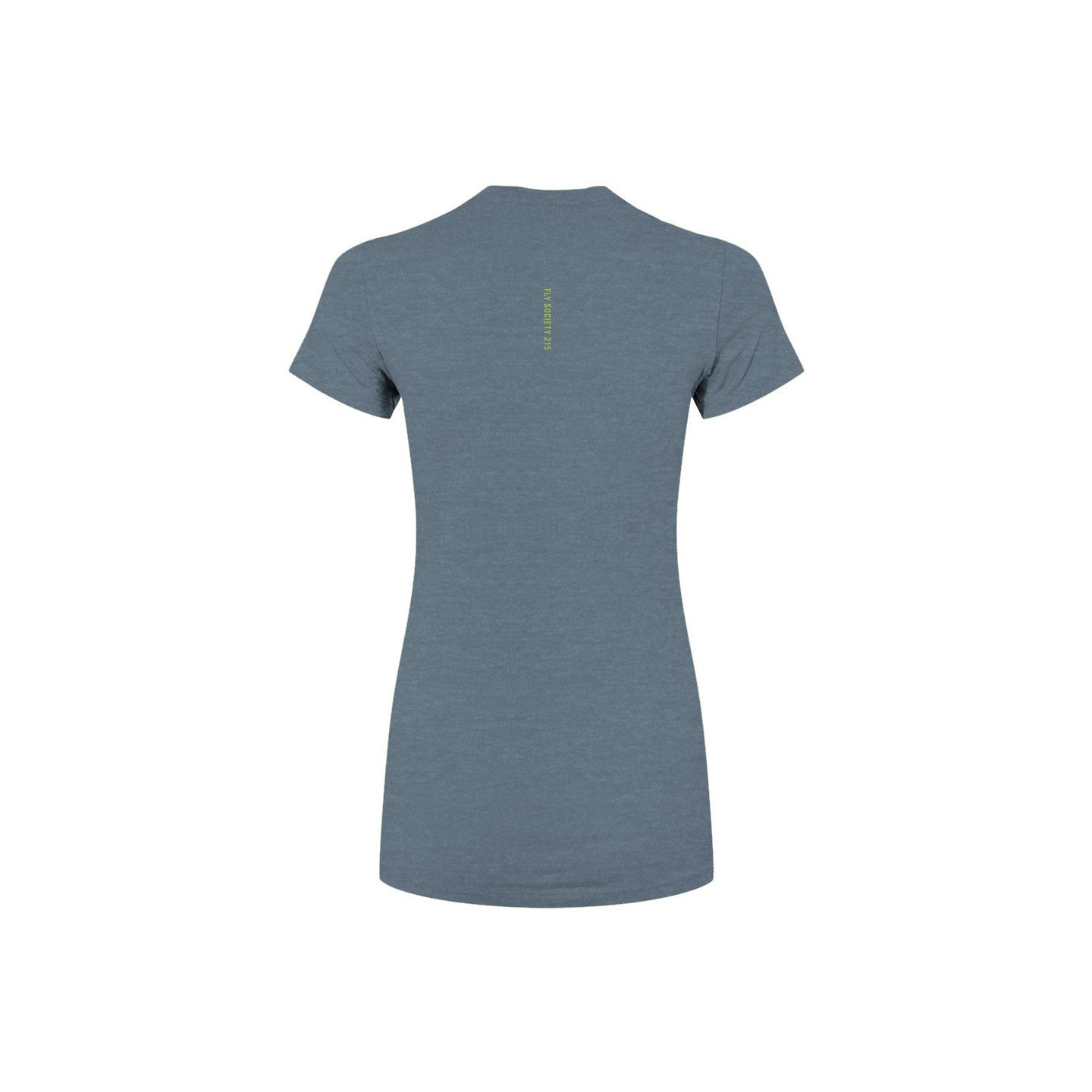 Fly Society 215 Birds vertical women's heather slim tee in heather navy.