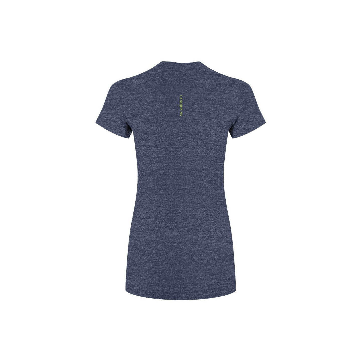 Fly Society 215 Birds vertical women's heather slim tee, further view.
