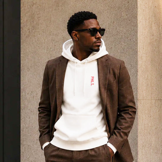 PHLS Vertical Hoodie White/Grey