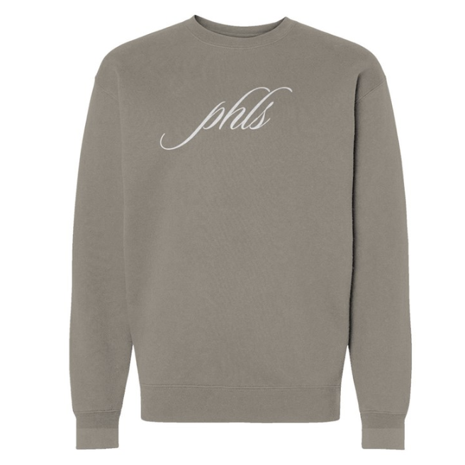 PHLS Embroidered Script Crew