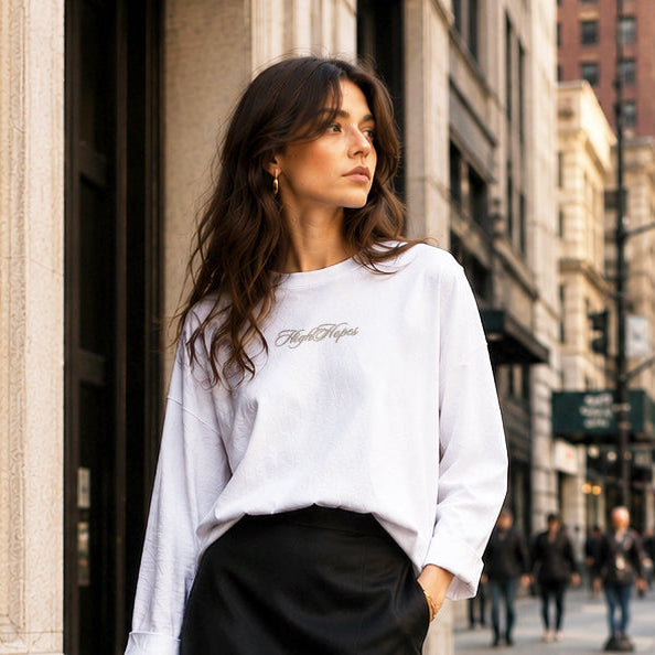 High Hopes Script Supima Long Sleeve Tee
