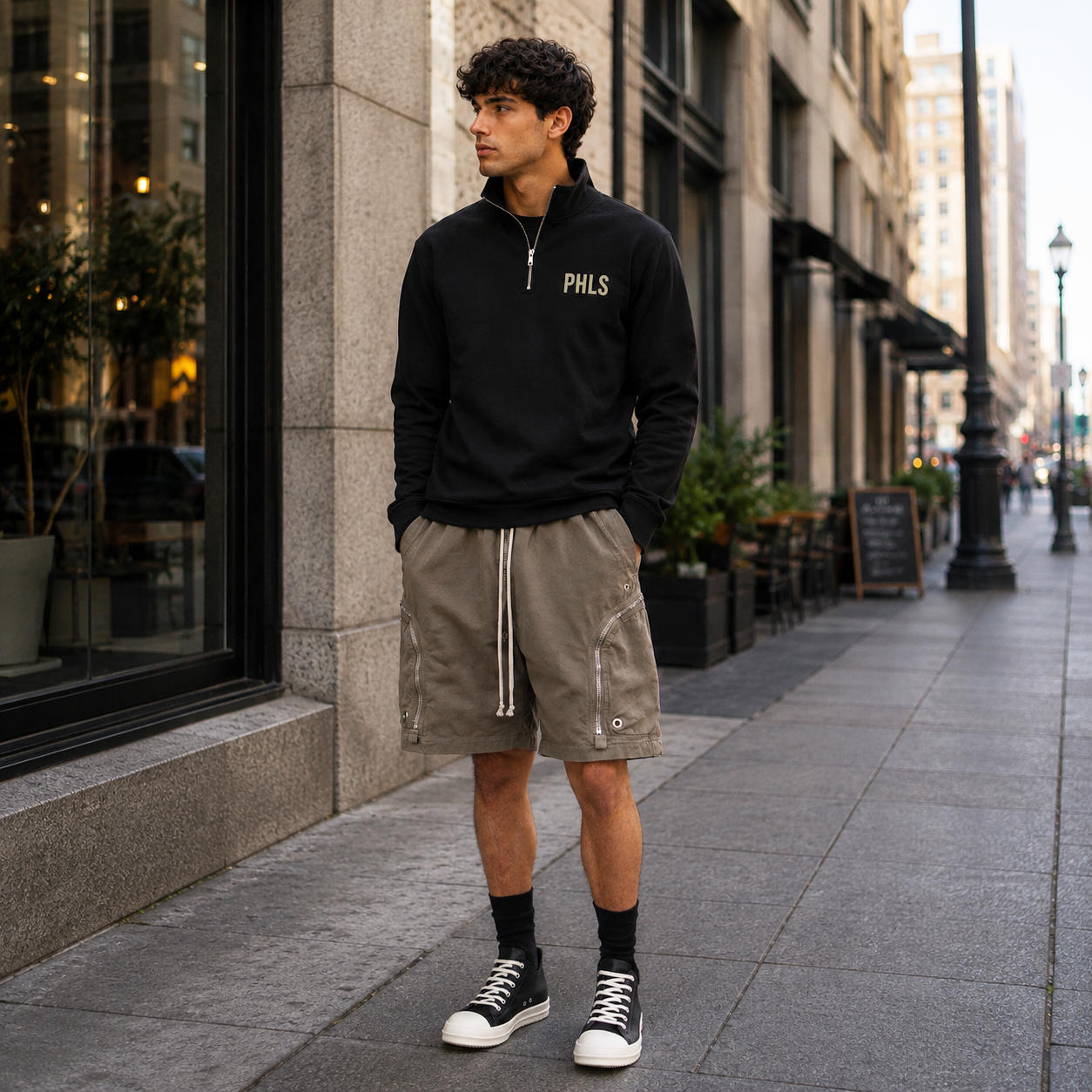 Phls Embroidered Quarter Zip