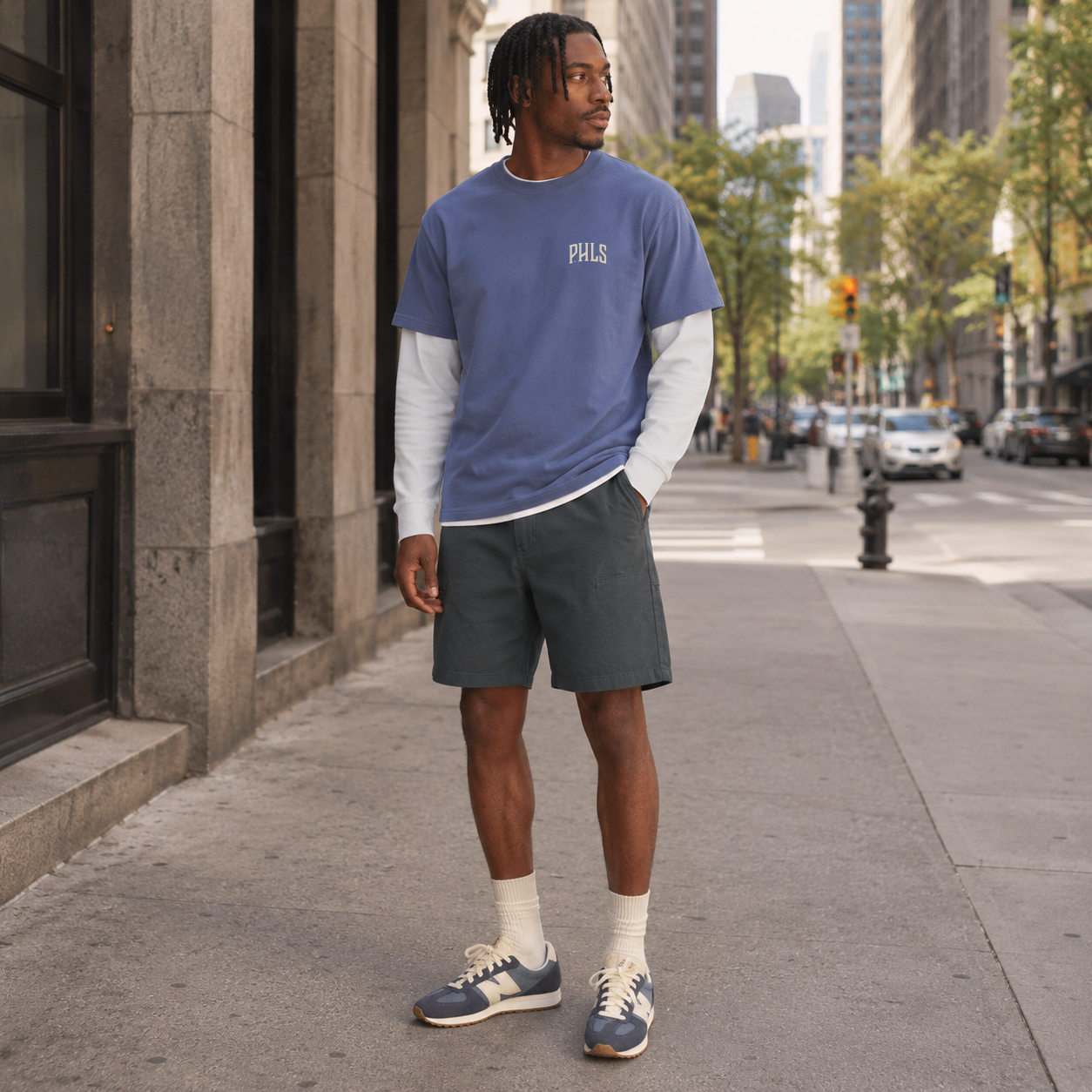 PHLS Arc Tee — Blue/Teal