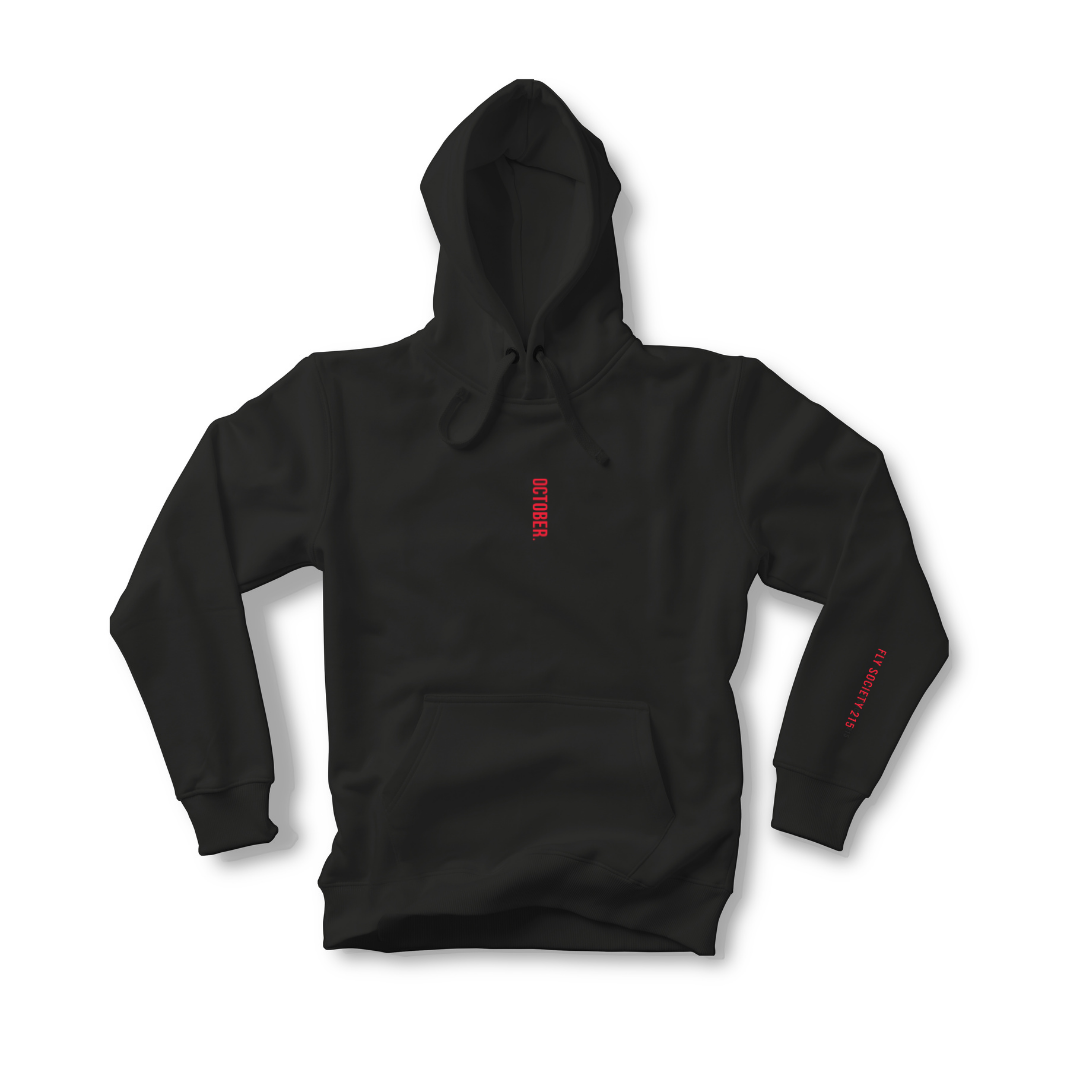 October heavyweight pullover hoodie Philadelphia baseball red embroidery
