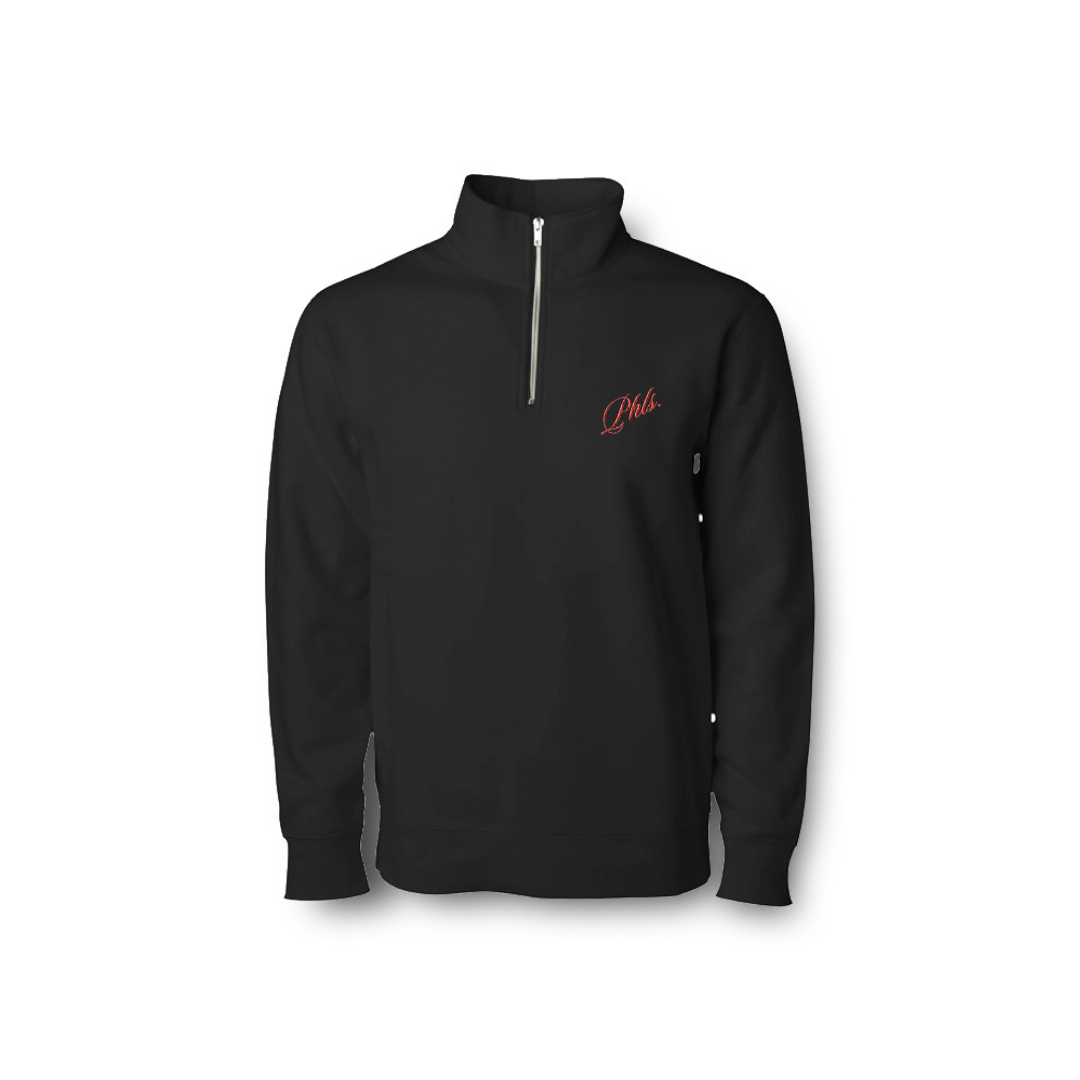 Embroidered Phls Quarter Zip Sweatshirt