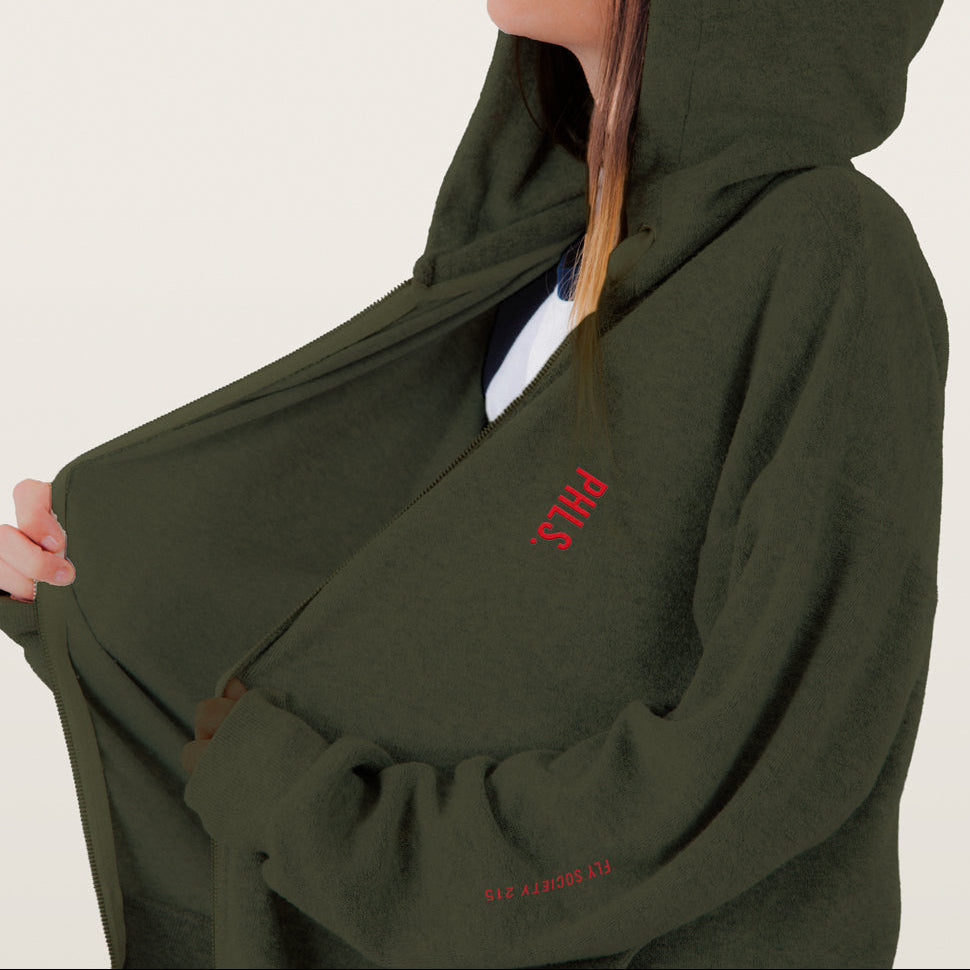PHLS Zip Embroidered Hoodie